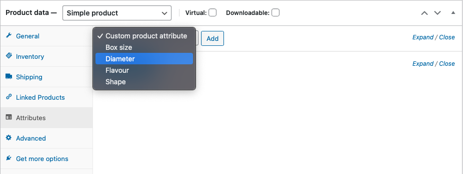 Add terms to product attribute