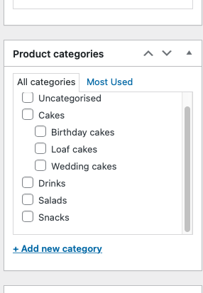 Woocommerce product category