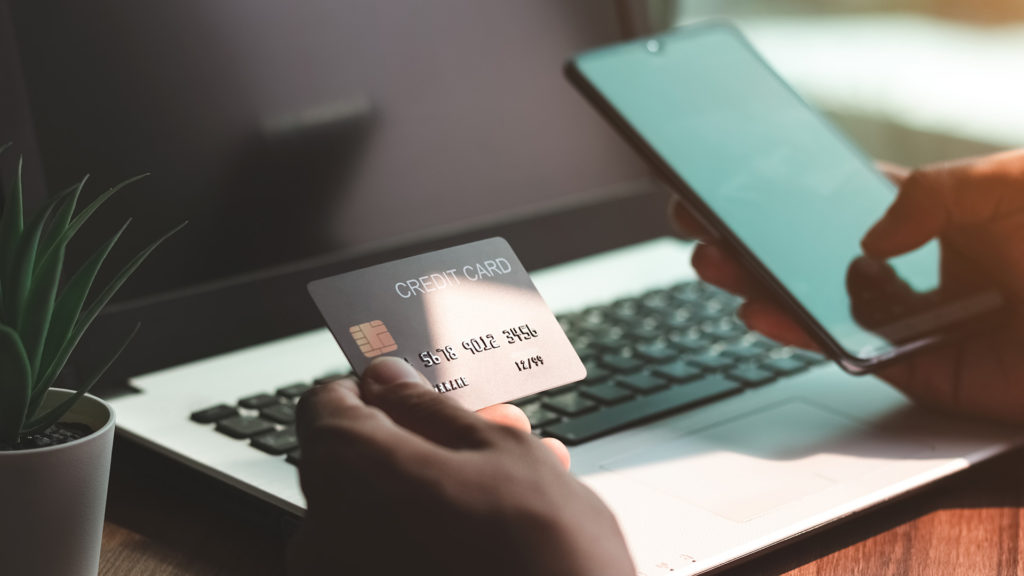 Using a credit card to make an online payment